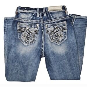 ROCK REVIVAL "Ferry" Skinny Ankle Jeans | Embroidered | Women's 27